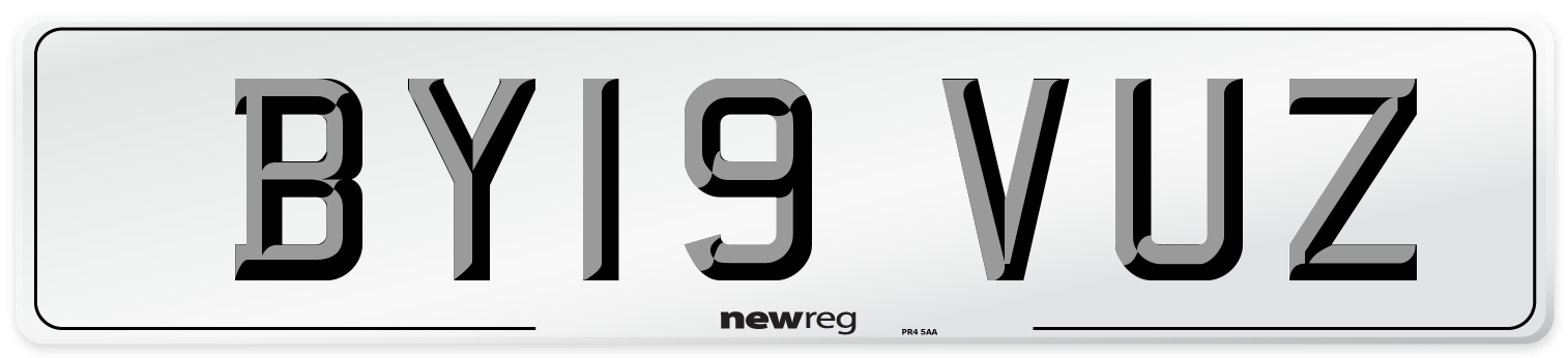 BY19 VUZ Number Plate from New Reg